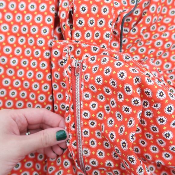 Vintage 50s Red Floral Halter Dress Fit and Flare Rockabilly XXS - Picture 5 of 8